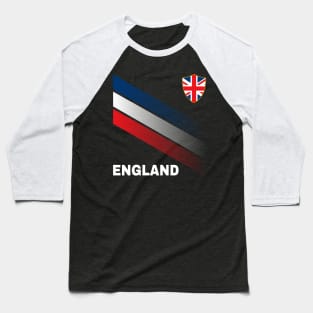 Vintage England Sunflower Flag England Soccer Lover Baseball T-Shirt